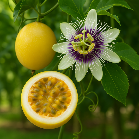 Yellow Passion Fruit – Purple Flowering Variety